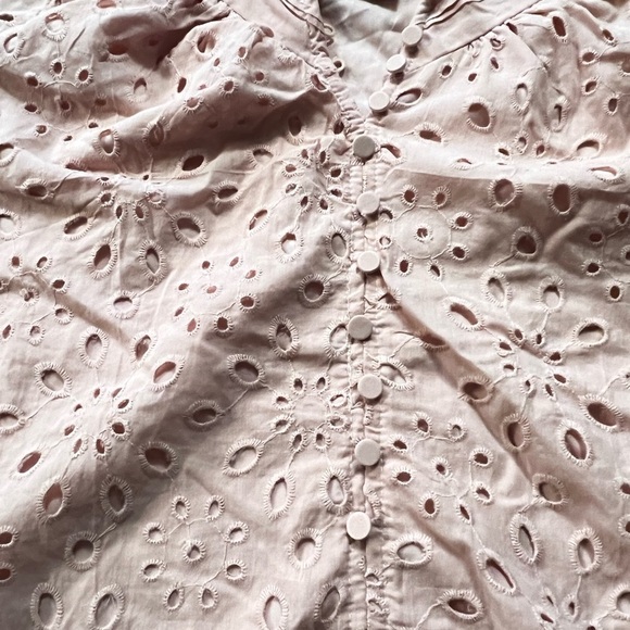 Vacay Vibe Beach-y Pink Eyelet Blouse for Women - Picture 7 of 8